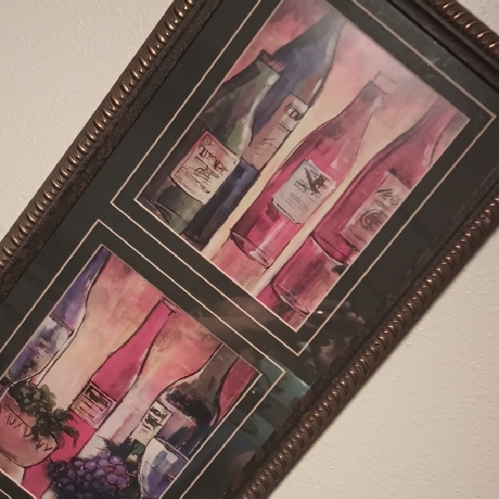 Framed Wine Bottle Art Print
